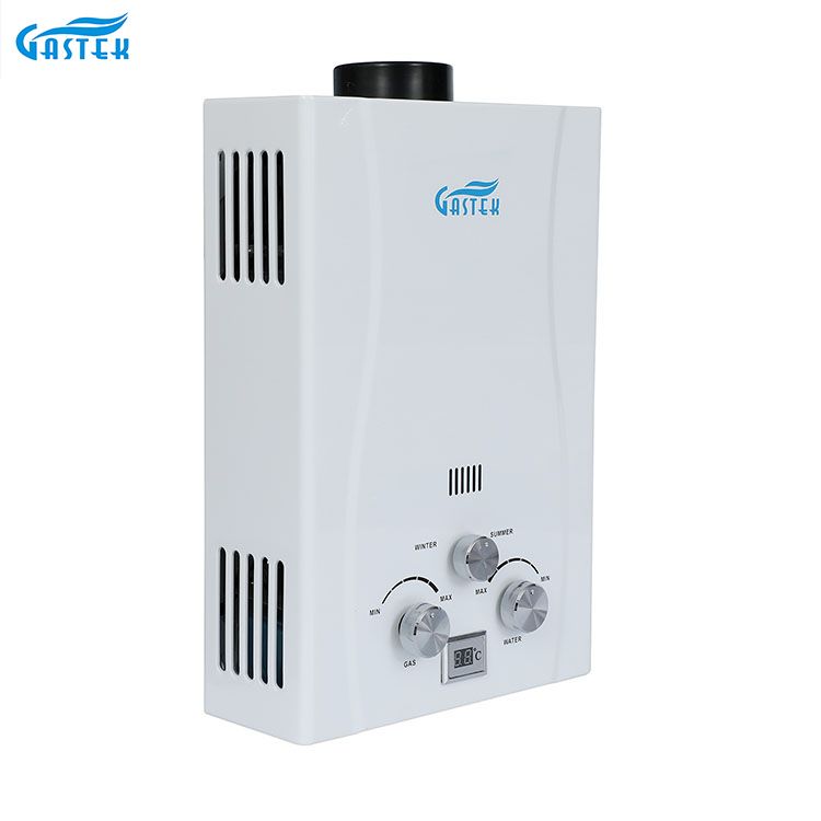 Etxetresna eramangarria Flue Mota Dutxa LPG Gas Geyser Instalatu bainugelan